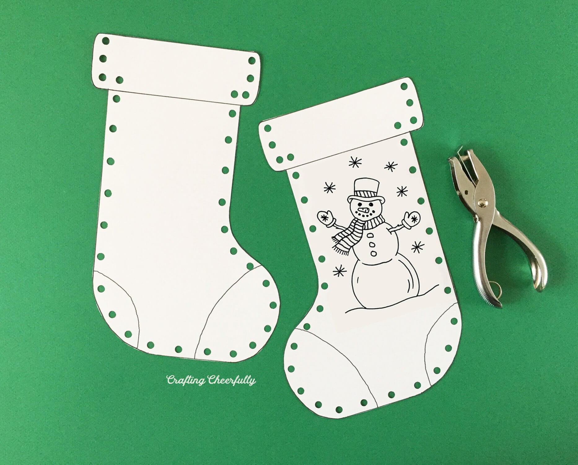 christmas stocking craft for kids - crafting cheerfully